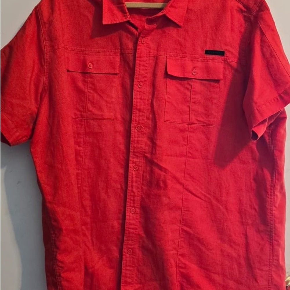 Sean John Red Casual Button Down Shirt - Picture 2 of 11
